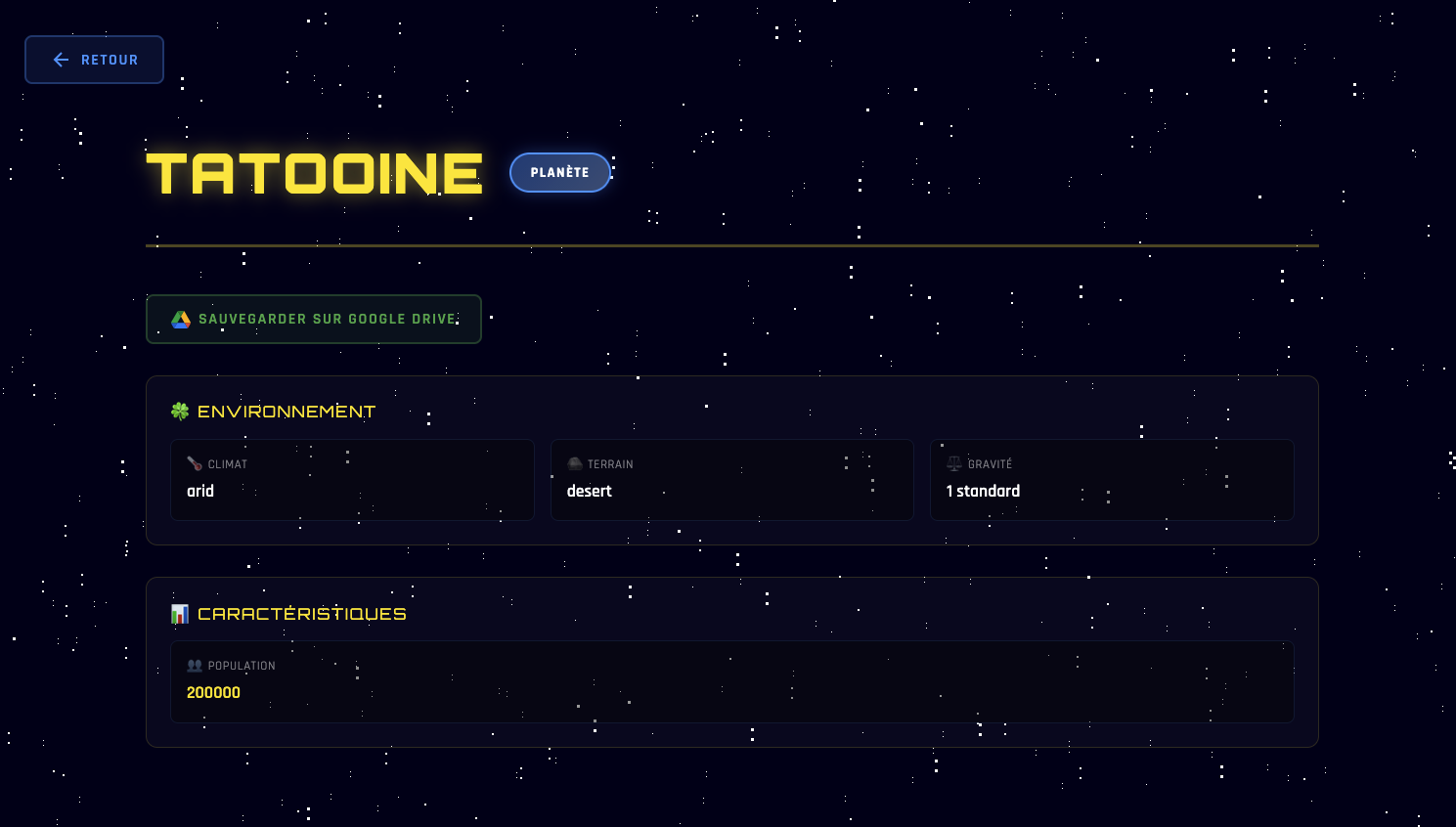 SWAPI — Moteur de recherche Star Wars - 2